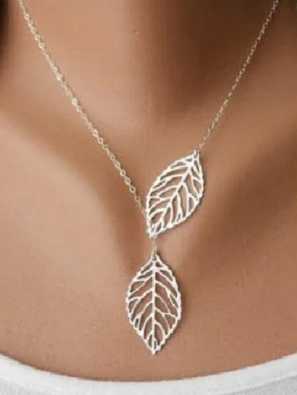 Silver Fall Maple Leaf Necklace
